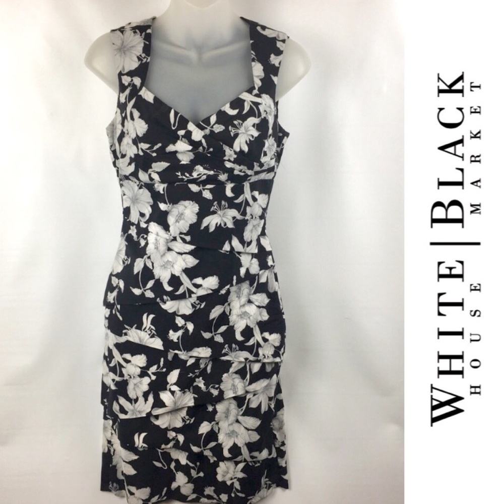 White House Black Market B&W Dress Fresh Fashion